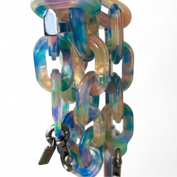 Coach Resin Chain Strap Blue Multi Color - Picture 4 of 7